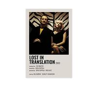 KOURT Poster vintage su tela, motivo: film Lost in Translation, 1 camera da letto, decorazione per camera da letto, paesaggio, ufficio, regalo, senza cornice: 30 x 45 cm