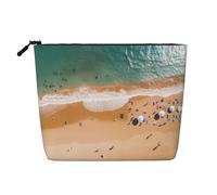 KOUUIP Borsa da viaggio con stampa estiva mediterranea, borsa da toilette da viaggio per donna, colore nero, taglia unica, colore: nero, Nero , taglia unica