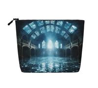 KOUUIP Borsa da viaggio con stampa oceano fantasia borsa per il trucco, borsa da viaggio da donna, colore nero, taglia unica, Nero , taglia unica