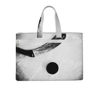 KOUUIP Borsa portadocumenti in tela con stampa di hockey su ghiaccio, 26 x 38 cm, 2 tasche con cerniera, senza ingombri per documenti da ufficio