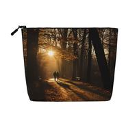 KOUUIP Borsa portaoggetti per articoli da toeletta personali da viaggio con motivo coppia innamorata, borsa organizer per articoli da toeletta di dimensioni da viaggio per donna, colore nero, taglia