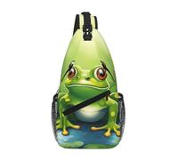 KOUUIP Cartoon Frog 1 Borsa A Tracolla Per Gli Uomini E Le Donne, Anti Furto Crossbody Borsa Da Viaggio Casual Borsa Da Viaggio Per Escursionismo