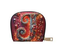 KOUUIP J print - Portafoglio da donna in pelle con cerniera, porta carte di credito, unisex, per uomini e donne, bianco, Taglia unica