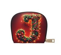 KOUUIP J print - Portafoglio da donna in pelle con cerniera, porta carte di credito, unisex, per uomini e donne, bianco, Taglia unica