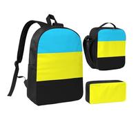 KOUUIP Zaini con stampa bandiera del Sultanato del Burongan con astuccio per il pranzo 3 pezzi, borsa leggera unisex per viaggi