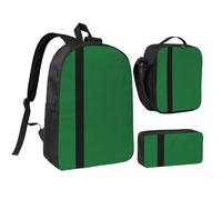 KOUUIP Zaini con stampa bandiera del Sultanato di Delhi con astuccio per il pranzo 3 pezzi, borsa leggera unisex per viaggi