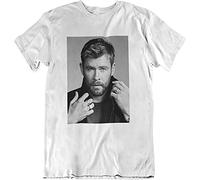 kouxi Chris Hemsworth T-Shirt Vest Tank-Top Singlet Men's Whites(Medium)