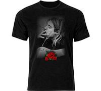 kouxi Kurt Cobain Legend T Shirt Black Vintage Gift for Men Funny Tee Black(Medium)