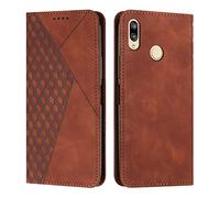 KOUYI Cover per Huawei P20 Lite, Custodia Portafoglio,Cover Libro,Pelle Flip/Folio Case con [Funzione di Supporto] [3-Scheda Slot] [Magnetica] Antiurto (Marrone)