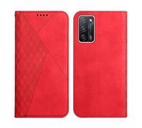 KOUYI Cover per Oppo A16 / A16S / A54S / A55 5G / A53S 5G, Custodia Portafoglio,Cover Libro,Pelle Flip/Folio Case con [Funzione di Supporto] [3-Scheda Slot] [Magnetica] Antiurto (Rosso)