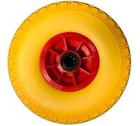 KOVA® 1 ruota per carriera a prova di foratura, in poliuretano, diametro 260 mm, per asse da 2 cm, diametro 3.00 - 4 carrelli, ruota di ricambio per carrello, pneumatici in gomma piena, G/R, W