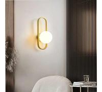 Kovalmax® Applique a parete sfera in pvc bianco lampada da muro metallo G9 bronzo aq47 soggiorno