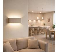 Kovalmax® Applique LED 15W 3CCT Tortora E57 - Luce Calda/Naturale - Lampada da Parete Moderna - Mod. e57-os3c