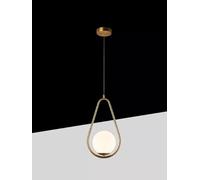 Kovalmax® Lampadario a sospensione sfera color bianco attacco g9 bronzo goccia a27