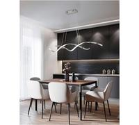 Kovalmax® Lampadario led a onda twist 28 watt luce bianca color argento cromato b56af