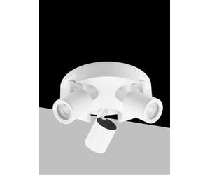 Kovalmax® Plafoniera da soffitto lampada tonda 3 porta faretto orientabile gu10 bianco