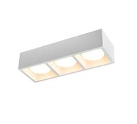 Kovalmax® Plafoniera in Gesso 3 Luci GX53 LED 30W Luce Bianca Calda o Naturale Lampada da Soffitto Design Moderno - Modello C383