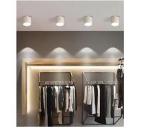 Kovalmax® Portafaretto gesso da soffitto gu10 porta faretto cilindro bianco verniciabile