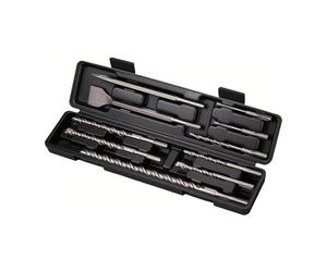 Kovalmax® Punte e scalpelli per trapano demolitore attacco sds plus set 10 pz in valigetta