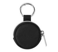 KOVEN Custodia organizer portatile per anelli con portachiavi, custodia per anelli da viaggio non persa, piccola custodia organizer nera