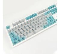 KOVNISE Crystal Clear Keycaps Profilo MDA 123 Tasti Bianco Trasparente Tastiera Personalizzata Cristallo Ceramica Set PC Shine Through Keycaps per Tastiere Meccaniche