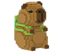 KOVSGQ Capybara, kit da costruzione con animali per bambini, con minifigure e supporto, set di decorazioni per la casa, idea regalo, regalo di compleanno (Capibara della danza del cigno)