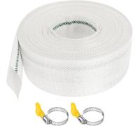 KOVSGQ Tubo flessibile in tessuto, 1 1/4", tubo piatto, 32 mm, 10 m, con 2 clip, tubo industriale in tessuto, per pompe sommergibili, irrigazione giardino, agricoltura, piscina