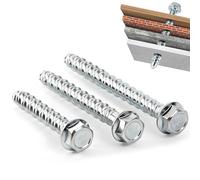 KOVSGQ Viti per calcestruzzo senza tasselli, M6 x 40, 20 pezzi, testa esagonale zincate con disco viti da muratura con chiave esagonale per muratura, cemento e mattoni (M12 x 80)