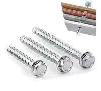 KOVSGQ Viti per calcestruzzo senza tasselli, M6 x 40, 20 pezzi, testa esagonale zincate con disco viti da muratura con chiave esagonale per muratura, cemento e mattoni (M10 x 75)