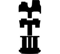 Kovvar Tappetini per Auto in Gomma Duogrip adatti per Lancia Phedra 2002-2010 - Versione: 7 posti - Serie: DuoGrip Gomma