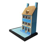 kowaku 1:35 Kit Modello Edificio caffè per Plastico Ferroviario, Scenario Architettonico per Architettura, Ferrovia, 30cmx20cmx446cm
