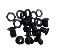kowaku 10 Pezzi Presa d'Aria per Batteria Filtro per Tamburo 1/2 "Parti Tom Rullante Parti Gear Hardware Parte del Tamburo Basso Tom Rullante Kit, Nero