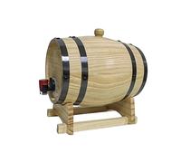 kowaku 1L / 1.5L / 3L Botte di Vino in Rovere Vintage con Rubinetto Contenitore per Birra Fusto per Birra, Botte per Vino in Botte per Whisky, Botte per, 3L