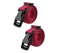 kowaku 2 Cinghie di Nylon per Borse Da Golf Cart, Pratiche di Bloccaggio con Fibbia Rapida per Il Rilascio per Valigie, Rosso