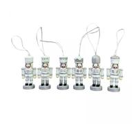 kowaku 4x 6 Pezzi di Decorazioni Pendenti, Ornamenti Natalizi per Schiaccianoci, Set di Schiaccianoci in Legno per Ufficio