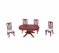 kowaku 5 Pezzi Mobili per la Casa Delle Bambole 1:12 Stile Europeo Set Pranzo Casa Bambole Vintage Arredamento Sala Pranzo Miniatura