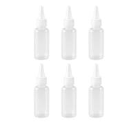 kowaku 6 Pezzi di bottigliette da 50 ml, pratiche bottigliette vuote Trasparenti per Pittura Multiuso, per lavori artistici, Artigianato, Hobby, Olio.