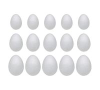 kowaku 60 Pezzi Uova di Pasqua Schiuma Pitturabili Artigianato Fai Da Te Decorazioni Finte Progetti Creativi Bambini Adatte per Laboratori Manuali Attività F, 15 Pezzi Misti