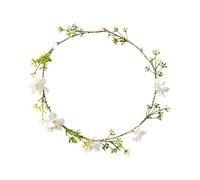 kowaku Accessori per capelli con fascia floreale, ghirlanda di fiori rustica per damigella d'onore, per istantanee di cerimonie nuziali, oggetti di scena per, Piccoli Fiori Bianchi