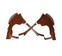 kowaku Armatura per Spalle Stile Vintage Pauldron Pettorale Rivetto Guerriero Vichingo Medievale Pettorale Mantella per Feste in Maschera, Marrone Giallo