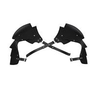 kowaku Armatura per Spalle Stile Vintage Pauldron Pettorale Rivetto Guerriero Vichingo Medievale Pettorale Mantella per Feste in Maschera, Nero