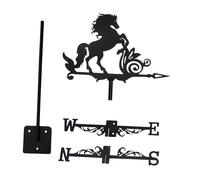 kowaku Banderuola a Forma di Cavallo, Ornamento in Ferro da Montare sul Tetto di Un Edificio Esterno, Senza Uomo