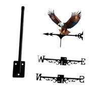 kowaku Banderuola Segnavento Iron Eagle, Banderuola Rotante con Indicatore della Direzione del, Ornamento Artistico in Metallo per Fattoria, B