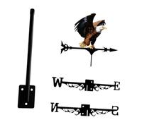 kowaku Banderuola Segnavento Iron Eagle, Banderuola Rotante con Indicatore della Direzione del, Ornamento Artistico in Metallo per Fattoria, a