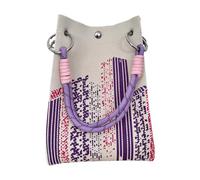 kowaku Borsa a mano in maglia, riutilizzabile, regalo di compleanno, borsa a tracolla per l'estate, tutti i giorni, Viola