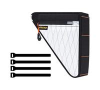 kowaku Borsa Triangolare per Telaio Bici, Borsa sotto Il Tubo con Cinghie per Lo Sport, Bianco