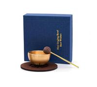 kowaku Campana di Meditazione Ciotola Mindfulness con Bastoncino Testa Ruvida E Base in Feltro per Colpi Controllati Adatta per, Confezione Regalo