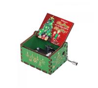 kowaku Carillon di Natale, decorazione natalizia, piccolo carillon decorativo leggero a manovella per feste a casa e Capodanno, Style D