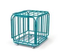kowaku Carrello Porta Palloni con Ruote in Metallo Carrello Portapalloni Robusto Contenitore per Associazioni Sportive, Palestra, Centri Sportivi, Medio