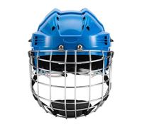 kowaku Casco da Hockey, Casco da Rugby, Protezione per La Testa Morbida Imbottita con Gabbia per Esercizi Indoor Strada, Blu, da 52 Cm a 58 Cm